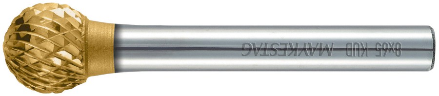 6x50mm KUD, typ ostří   6+TIN, SK technická fréza, průměr upínací stopky 6 mm